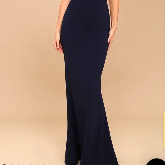 New lulu’s Mermaid Maxi Dress w/scoop back - Picture 5 of 14